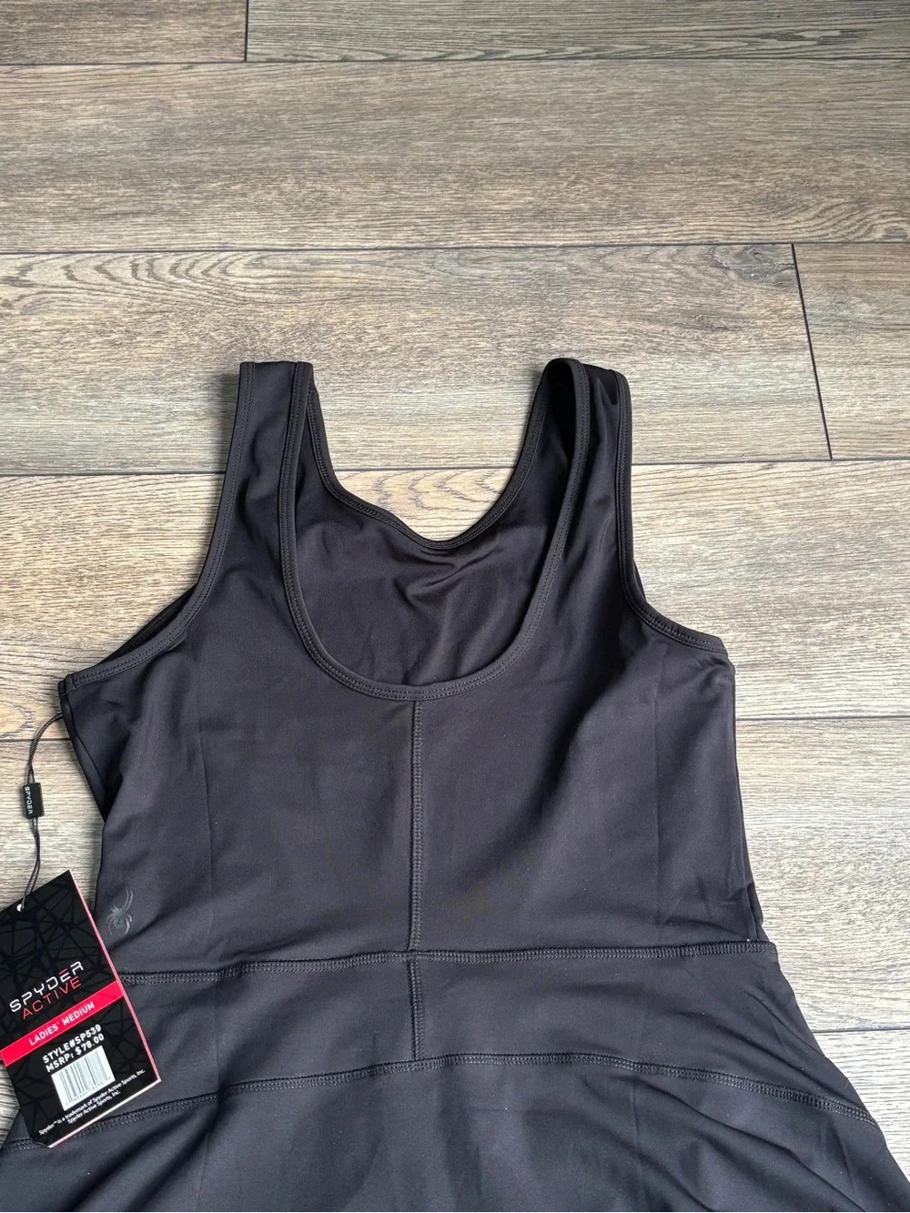 NWT Spyder Activewear Workout Athletic Dress With Shorts Black Sz Medium - Picture 11 of 11